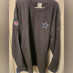 Brand New Nfl Dallas Cowboys Thermo Grey Long Sleeve Crew Neck Shirt